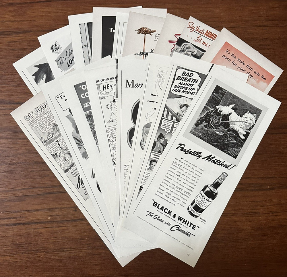 17 Vintage Print Ads 1940 Variety Half Page